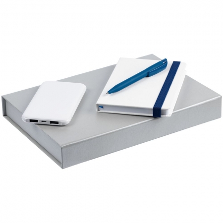 Набор Tex Energy, белый с синим купить с нанесением логотипа оптом на заказ в интернет-магазине Санкт-Петербург