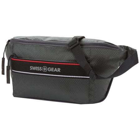 Поясная сумка Swissgear, темно-серая купить с нанесением логотипа оптом на заказ в интернет-магазине Санкт-Петербург