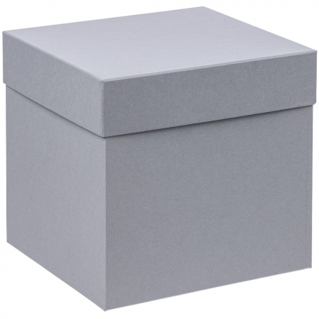 Коробка Cube M, серая купить с нанесением логотипа оптом на заказ в интернет-магазине Санкт-Петербург