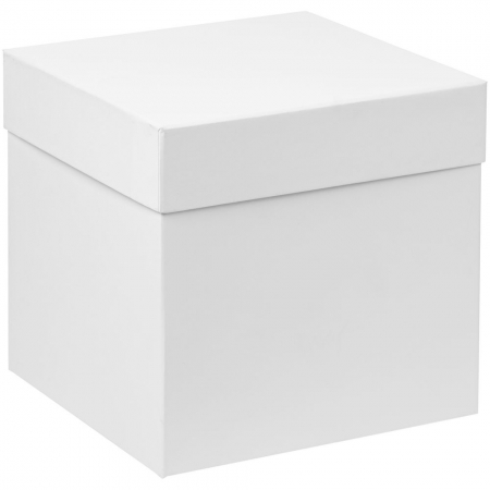 Коробка Cube M, белая купить с нанесением логотипа оптом на заказ в интернет-магазине Санкт-Петербург