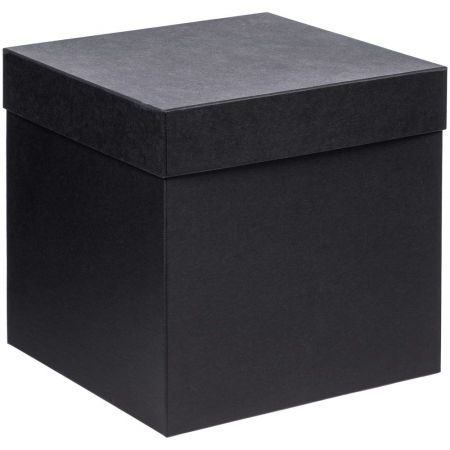 Коробка Cube L, черная купить с нанесением логотипа оптом на заказ в интернет-магазине Санкт-Петербург