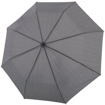 Складной зонт Fiber Magic Superstrong, серый в клетку купить с нанесением логотипа оптом на заказ в интернет-магазине Санкт-Петербург
