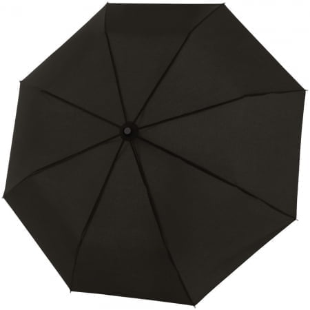 Складной зонт Fiber Magic Superstrong, черный купить с нанесением логотипа оптом на заказ в интернет-магазине Санкт-Петербург