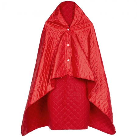 Плед-пончо для пикника SnapCoat, красный купить с нанесением логотипа оптом на заказ в интернет-магазине Санкт-Петербург