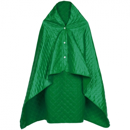 Плед-пончо для пикника SnapCoat, зеленый купить с нанесением логотипа оптом на заказ в интернет-магазине Санкт-Петербург