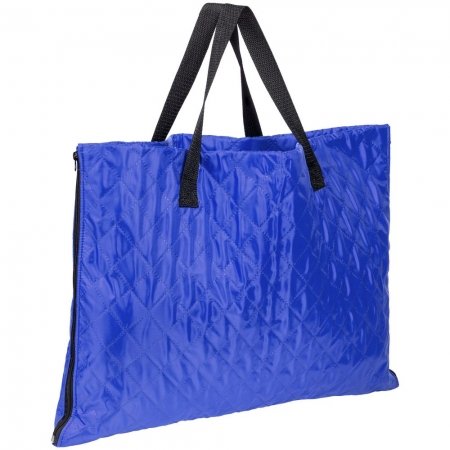 Плед-сумка для пикника Interflow, синяя купить с нанесением логотипа оптом на заказ в интернет-магазине Санкт-Петербург
