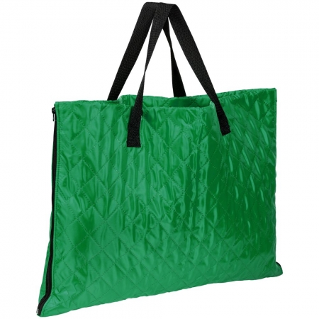 Плед-сумка для пикника Interflow, зеленая купить с нанесением логотипа оптом на заказ в интернет-магазине Санкт-Петербург