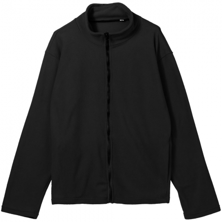 Куртка флисовая унисекс Manakin, черная купить с нанесением логотипа оптом на заказ в интернет-магазине Санкт-Петербург