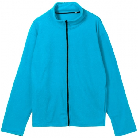 Куртка флисовая унисекс Manakin, бирюзовая купить с нанесением логотипа оптом на заказ в интернет-магазине Санкт-Петербург