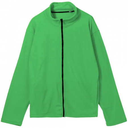 Куртка флисовая унисекс Manakin, зеленое яблоко купить с нанесением логотипа оптом на заказ в интернет-магазине Санкт-Петербург