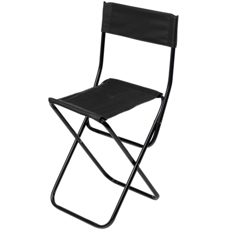 Раскладной стул Foldi, черный купить с нанесением логотипа оптом на заказ в интернет-магазине Санкт-Петербург