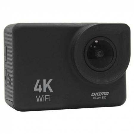 Экшн-камера Digma DiCam 850, черная купить с нанесением логотипа оптом на заказ в интернет-магазине Санкт-Петербург