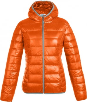 Куртка пуховая женская Tarner Lady, оранжевая купить с нанесением логотипа оптом на заказ в интернет-магазине Санкт-Петербург
