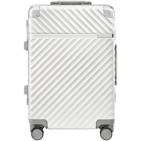 Чемодан Aluminum Frame PC Luggage V1, белый купить с нанесением логотипа оптом на заказ в интернет-магазине Санкт-Петербург