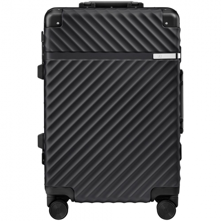Чемодан Aluminum Frame PC Luggage V1, черный купить с нанесением логотипа оптом на заказ в интернет-магазине Санкт-Петербург