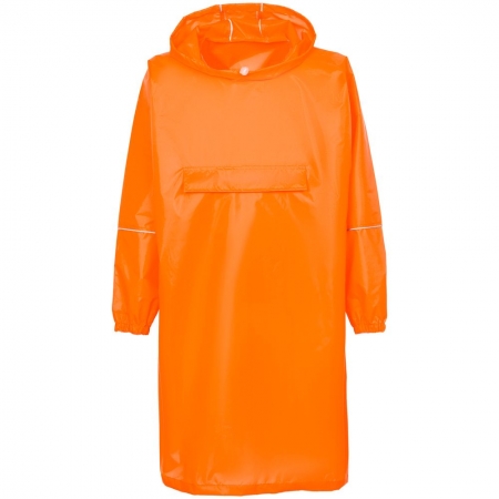 Дождевик-анорак со светоотражающими элементами Alatau Blink, оранжевый купить с нанесением логотипа оптом на заказ в интернет-магазине Санкт-Петербург