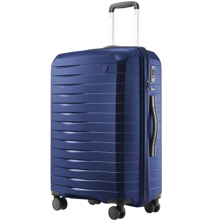 Чемодан Lightweight Luggage M, синий купить с нанесением логотипа оптом на заказ в интернет-магазине Санкт-Петербург