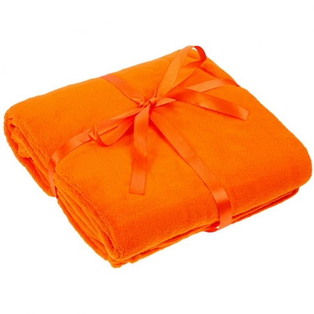 Плед Plush, оранжевый купить с нанесением логотипа оптом на заказ в интернет-магазине Санкт-Петербург