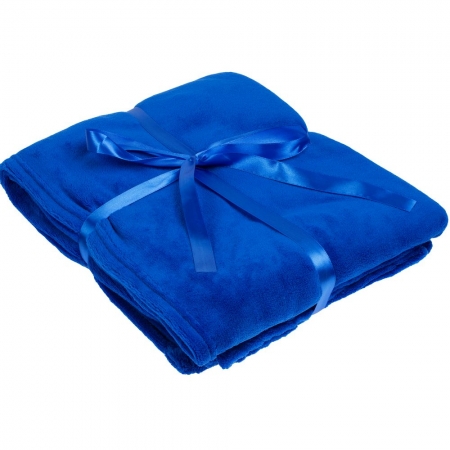 Плед Plush, синий купить с нанесением логотипа оптом на заказ в интернет-магазине Санкт-Петербург