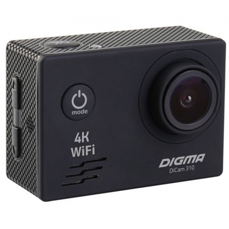 Экшн-камера Digma DiCam 310, черная купить с нанесением логотипа оптом на заказ в интернет-магазине Санкт-Петербург