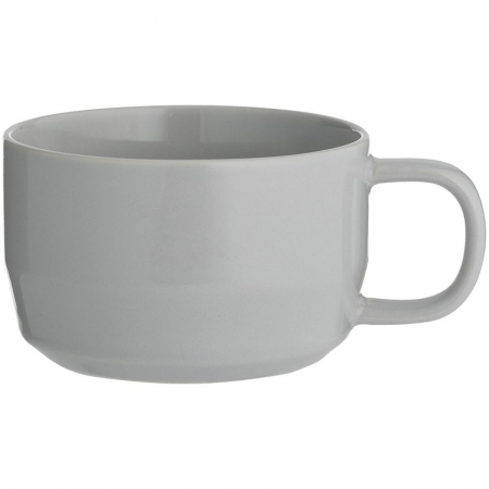 Чашка для капучино Cafe Concept, серая купить с нанесением логотипа оптом на заказ в интернет-магазине Санкт-Петербург