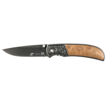 Складной нож Stinger S055B, коричневый купить с нанесением логотипа оптом на заказ в интернет-магазине Санкт-Петербург