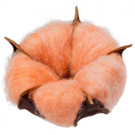 Цветок хлопка Cotton, оранжевый купить с нанесением логотипа оптом на заказ в интернет-магазине Санкт-Петербург