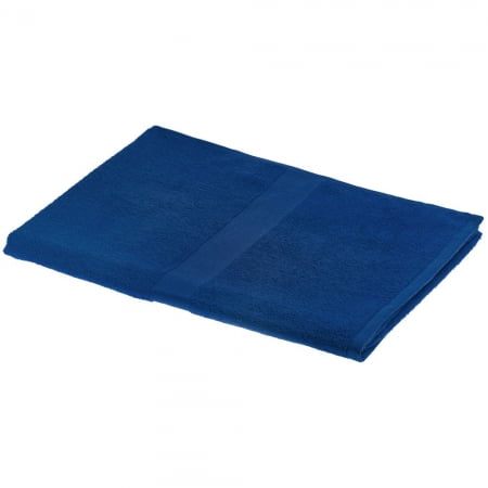 Полотенце Soft Me Light, большое, синее купить с нанесением логотипа оптом на заказ в интернет-магазине Санкт-Петербург
