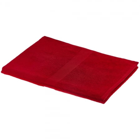 Полотенце Soft Me Light, большое, красное купить с нанесением логотипа оптом на заказ в интернет-магазине Санкт-Петербург