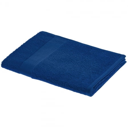 Полотенце Soft Me Light, среднее, синее купить с нанесением логотипа оптом на заказ в интернет-магазине Санкт-Петербург