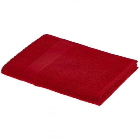 Полотенце Soft Me Light, среднее, красное купить с нанесением логотипа оптом на заказ в интернет-магазине Санкт-Петербург