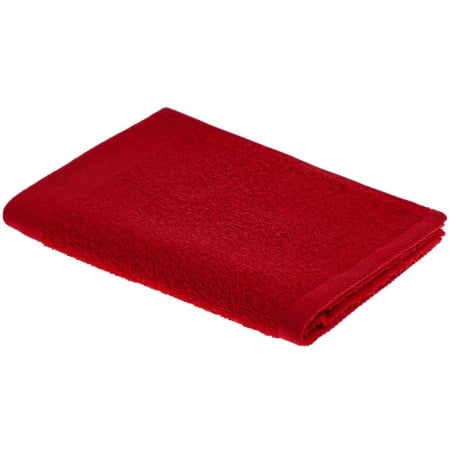 Полотенце Soft Me Light, малое, красное купить с нанесением логотипа оптом на заказ в интернет-магазине Санкт-Петербург