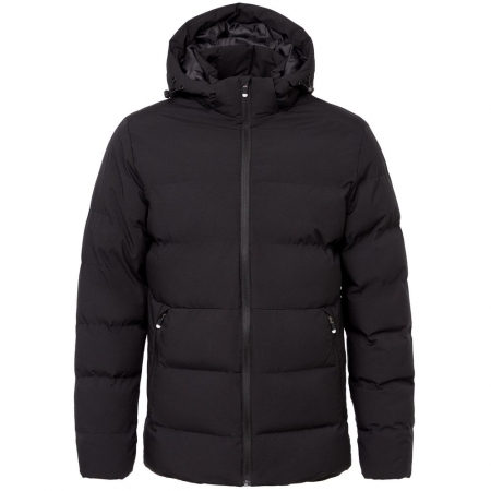 Куртка с подогревом Thermalli Everest, черная купить с нанесением логотипа оптом на заказ в интернет-магазине Санкт-Петербург