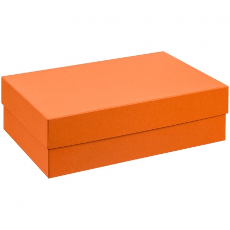 Коробка Storeville, большая, оранжевая купить с нанесением логотипа оптом на заказ в интернет-магазине Санкт-Петербург