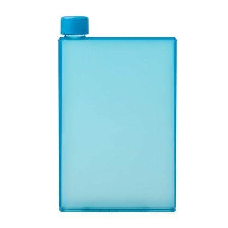 Бутылка-фляга Square, голубая купить с нанесением логотипа оптом на заказ в интернет-магазине Санкт-Петербург