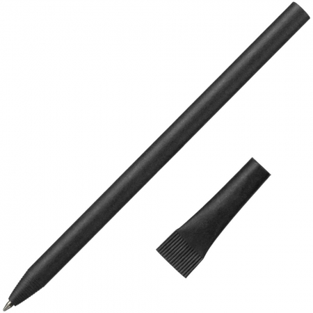 Ручка шариковая Carton Plus, черная купить с нанесением логотипа оптом на заказ в интернет-магазине Санкт-Петербург