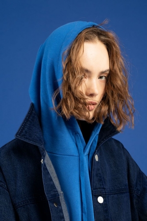 Куртка джинсовая O1, темно-синяя купить с нанесением логотипа оптом на заказ в интернет-магазине Санкт-Петербург