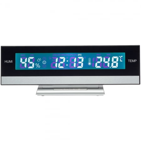 Часы с термометром и гигрометром Amplitude купить с нанесением логотипа оптом на заказ в интернет-магазине Санкт-Петербург