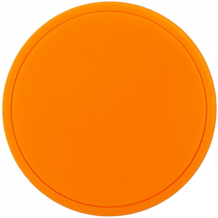 Лейбл из ПВХ Dzeta Round, M, оранжевый неон купить с нанесением логотипа оптом на заказ в интернет-магазине Санкт-Петербург