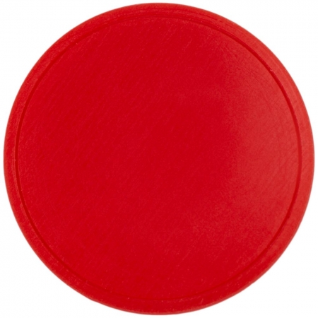 Лейбл из ПВХ Dzeta Round, M, красный купить с нанесением логотипа оптом на заказ в интернет-магазине Санкт-Петербург