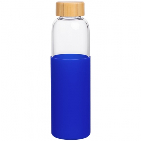 Бутылка для воды Onflow, синяя купить с нанесением логотипа оптом на заказ в интернет-магазине Санкт-Петербург