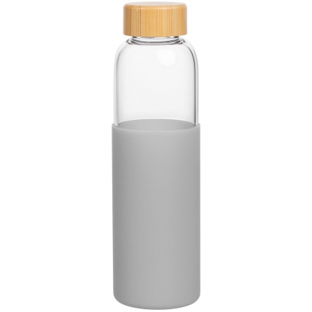 Бутылка для воды Onflow, серая купить с нанесением логотипа оптом на заказ в интернет-магазине Санкт-Петербург
