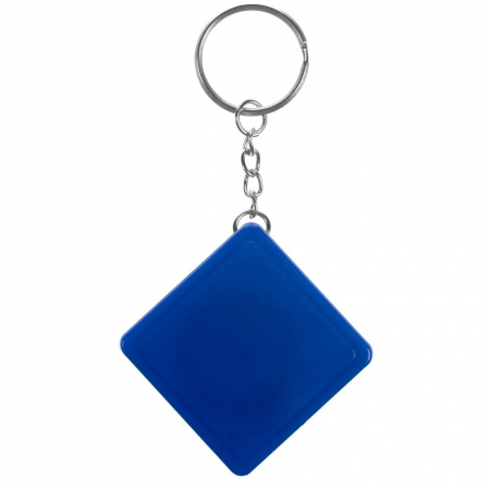 Брелок с рулеткой Square ver.2, синий купить с нанесением логотипа оптом на заказ в интернет-магазине Санкт-Петербург