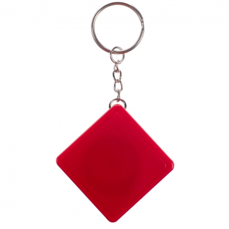 Брелок с рулеткой Square ver.2, красный купить с нанесением логотипа оптом на заказ в интернет-магазине Санкт-Петербург