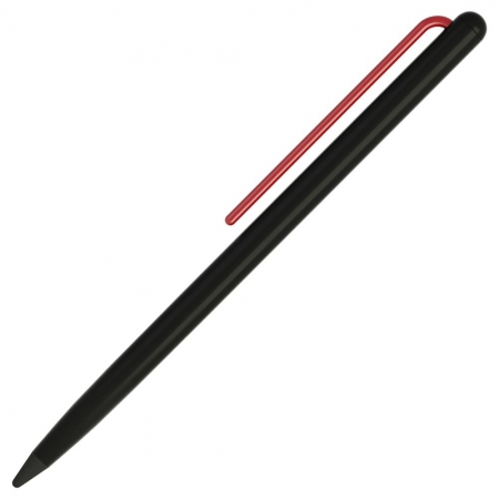 Карандаш GrafeeX в чехле, черный с красным купить с нанесением логотипа оптом на заказ в интернет-магазине Санкт-Петербург
