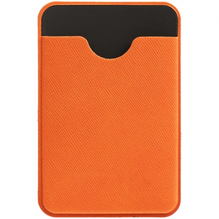 Чехол для карты на телефон Devon, оранжевый купить с нанесением логотипа оптом на заказ в интернет-магазине Санкт-Петербург