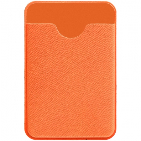 Чехол для карты на телефон Devon, оранжевый купить с нанесением логотипа оптом на заказ в интернет-магазине Санкт-Петербург