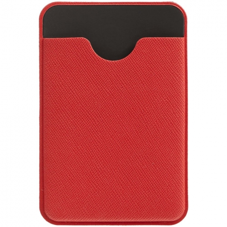 Чехол для карты на телефон Devon, красный купить с нанесением логотипа оптом на заказ в интернет-магазине Санкт-Петербург