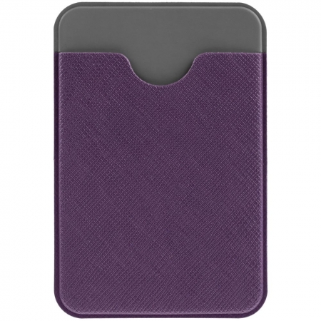 Чехол для карты на телефон Devon, фиолетовый с серым купить с нанесением логотипа оптом на заказ в интернет-магазине Санкт-Петербург