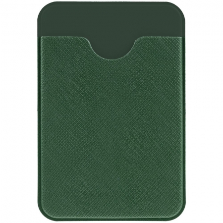 Чехол для карты на телефон Devon, зеленый купить с нанесением логотипа оптом на заказ в интернет-магазине Санкт-Петербург